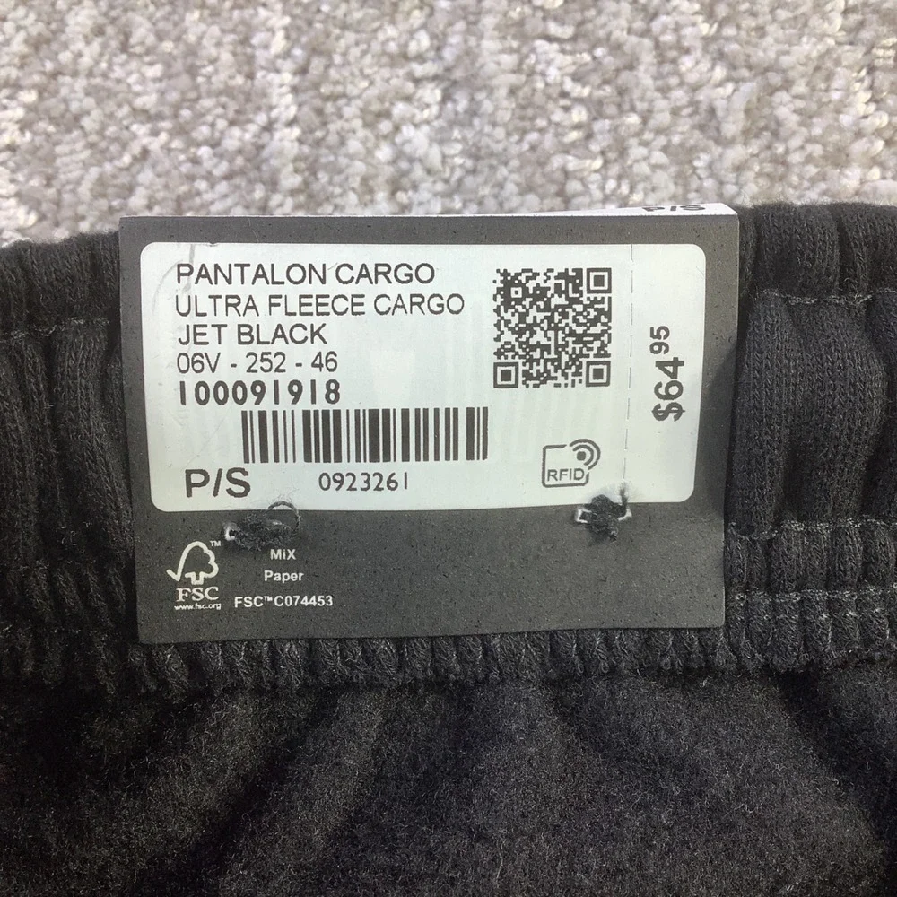 Garage UltraFleece Cargo Straight Sweatpants Jet Black Size Small NWT - Picture 5 of 14